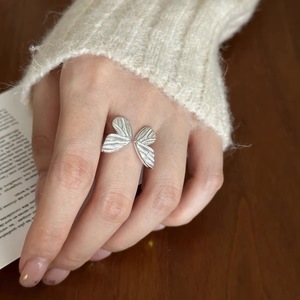 Anillo de Mariposa de Plata de Ley S925, Anillo Abierto para el Dedo Índice, Joyería Unisex, Regalo - Product Image 2