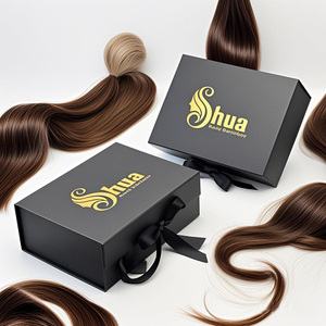 <span class=keywords><strong>2025</strong></span> biểu tượng tùy chỉnh có thể gập lại phần mở rộng tóc hộp hiển thị với xử lý satin lót tóc giả tóc con người hộp giấy cho salon và cửa hàng Quà Tặng - Product Image 3