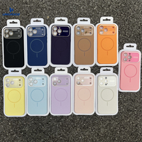 Coque magnétique en silicone premium pour iPhone 15 Pro avec protection d'objectif en verre AG, antichoc, pour iPhone 17 Pro Max