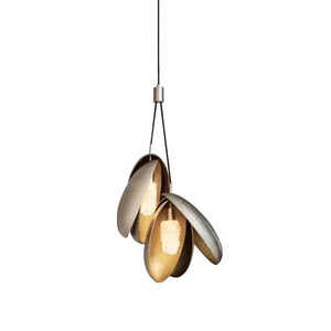Italian Style Oval Pendant <b>Light</b> E27 LED 220V Adjustable Height Gold Body <b>Chandelier</b> For Villa Bedroom Living Room - Product Image 5