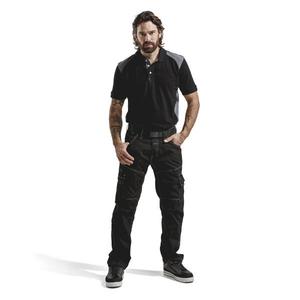 BLAKLADER-Polo XXXL 332410509994 Noir/Gris-T-SHIRTS ET POLO DE TRAVAIL EAN 7330509396681 - Product Image 3