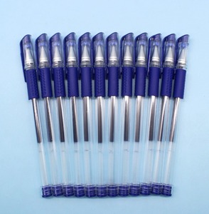 Stylo neutre pour l'école et le bureau, fournitures de papeterie, pointe bille 0,5 mm, encre bleue, noire, rouge, stylo gel tricolore, vente en gros - Product Image 6