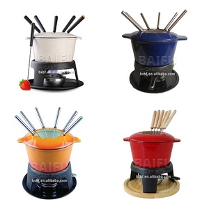 Ensemble de pots <span class=keywords><strong>à</strong></span> <span class=keywords><strong>fondue</strong></span> de 7 pouces Pot <span class=keywords><strong>à</strong></span> <span class=keywords><strong>fondue</strong></span> en fonte émaillée Ensemble de fusion de <span class=keywords><strong>chocolat</strong></span> Hot Pot <span class=keywords><strong>Fondue</strong></span> Crème glacée <span class=keywords><strong>Chocolat</strong></span> Fromagerie - Product Image 4