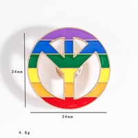 Épingles à revers en émail drapeau arc-en-ciel LGBT, alliage de zinc, broches unisexes, fierté colorée pour cadeau de fête, gay, lesbienne, paix, amour, accessoire