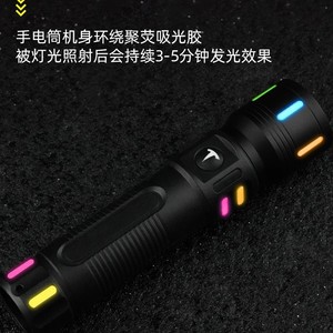 ไฟฉาย LED มัลติฟังก์ชั่นกลางแจ้งแบบชาร์จไฟได้อลูมิเนียมอัลลอยด์หรี่แสงได้แสงสีขาวแบบพกพาชาร์จ USB - Product Image 3
