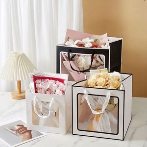 Sac en papier personnalisé avec logo, fond plat, idéal pour les cadeaux, l'emballage et les promotions - Product Image 4