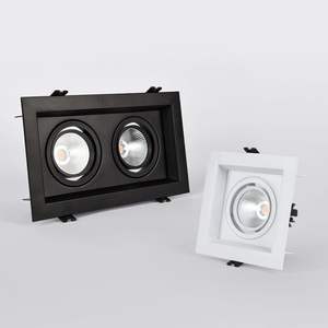 Anillos embellecedores <span class=keywords><strong>de</strong></span> techo Led empotrados cuadrados MR16, soporte <span class=keywords><strong>de</strong></span> bombilla halógena, accesorio <span class=keywords><strong>de</strong></span> luz, GU10 - Product Image 2