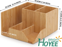 Classeurs de bureau avec rangement Accessoires de bureau en bambou