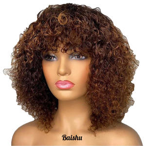 Perruques courtes bouclées africaines bon marché pour femmes avec <span class=keywords><strong>coiffure</strong></span> explosive, style brésilien et vietnamien, moelleuses et douces - Product Image 6