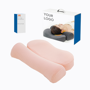 YUE RISE Ensemble de 2 oreillers ergonomiques orthopédiques en mousse à mémoire de forme pour un soutien 360° – Remises groupées °   Support de nuque et alignement de la courbe - Product Image 1