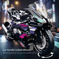 Juguete Transfronterizo Cyberpunk Boma, Motocicleta de Plástico ABS, Más de 800 Piezas, Bloques de Construcción para Armar, Regalo de Cumpleaños para Niños de 14 Años