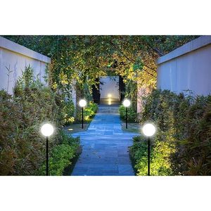 Lampada Sferica da Esterno in Opale Bianco 250 mm Illuminazione Stradale - Product Image 5