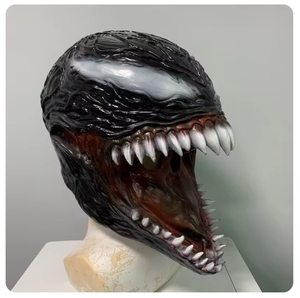 Masque Venom Cosplay Halloween Horreur Héro EVA Plein Visage Bicolore Portable Adulte Taille Unique Comic-con Fête Accessoires de Mascarade USA - Product Image 4