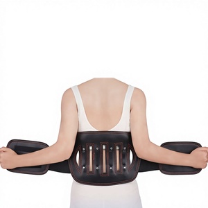 Ceinture de soutien lombaire en cuir épaissi avec plaque en acier, design profilé, respirante et réglable, pour soulager les douleurs dorsales - Product Image 4