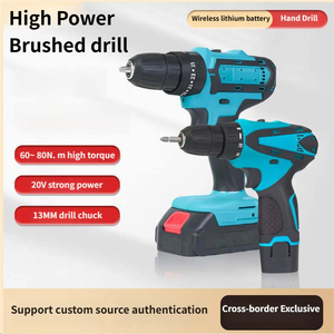 Taladro Inalámbrico de Litio de Alta Potencia con Motor de Escobillas - Taladro de Impacto Inalámbrico de Velocidad Variable |   1 batería y 1 cargador - Product Image 2