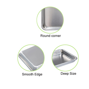 Teglie per biscotti piccole teglie in alluminio bordate quarto foglio teglie teglia per <span class=keywords><strong>Pizza</strong></span> - Product Image 3