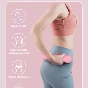 Ensemble d'haltères délicat compact pour dames Pilates entraînement Fitness en néoprène 1kg <span class=keywords><strong>5</strong></span> <span class=keywords><strong>kg</strong></span> petit os rose - Product Image 4