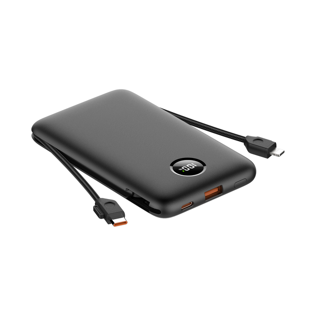 Custom Factory Price Power Bank 10000mah Fast Charging PD20W Power Bank with Built in Cables