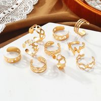 Lot de 10 bagues d'orteil pour femme, couleur or et argent, style plage, ajourées et ajustables, pour l'été et la plage, vente en gros Sea Side Fashion