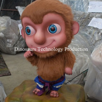 Modèle de singe animatronique de dessin animé pour aire de jeux pour enfants, robot animal de dessin animé personnalisé pour divertir les enfants
