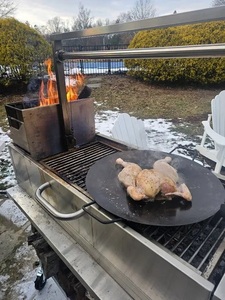 Parrilla de Carbón de Acero Inoxidable de Lujo Santa Marí<span class=keywords><strong>a</strong></span>, Brasero Metálico para Exteriores, para más de 5 Personas, Estilo Argentino - Product Image 3
