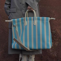 Chic-Style Flyknit Ecológico Premium Logotipo personalizable Gran capacidad Compras de comestibles Uso diario Bolsas de mano