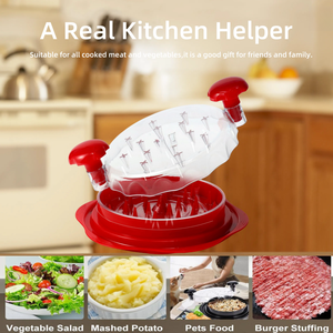 Trituradora de carne de cocina antideslizante de alta calidad, herramienta trituradora de pechuga de pollo, tapa transparente de plástico portátil, trituración de pollo - Product Image 2