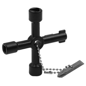 Đa Chữ Thập Chìa Khóa Cờ Lê 4 Cách Bền Điện Phân Đánh Bóng Tam Giác Cho Khí Điện Thang Máy Tủ Meter Hộp - Product Image 6