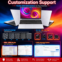 Notebook PC Perak Grosir Baru 15.6" Intel Core I7 8550U UHD Graphics 620 WiFi Dual Band Logo Kustom Cangkang Plastik Pasokan Massal
