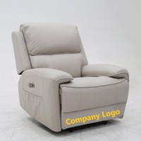 Geeksofa Chaise inclinable électrique moderne en tissu microfibre avec bascule et pivotante pour meubles de salon