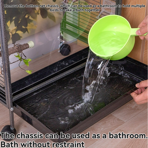 Jaula de Lujo Estilo Villa con Marco Metálico Ecológico 2026 <span class=keywords><strong>para</strong></span> Periquitos, Agapornis, Cacatúas y Loros - Venta Caliente de Fábrica <span class=keywords><strong>para</strong></span> el Hogar - Product Image 3