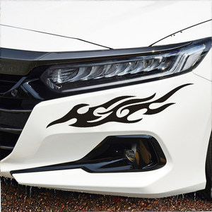 <b>Waterproof</b> <b>Sunscreen</b> Vinyl 8MIL Thick Sports Style Flame 1 Pair Installation Window Reflective Car Bumper Sticker - Product Image 2