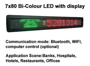 Module d'affichage à deux couleurs P7.62 7*80, 232 communications avec fonction de télécommande, caractères européens anglais, écran LED barre - Product Image 4