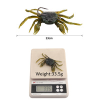 Leurre souple en silicone durable de 13 cm, simulation 3D, double hameçon, pour la pêche en mer, leurre coulant, imitation crustacé, matériel de pêche