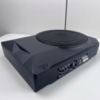 Haut-parleur de voiture de 10 pouces sous le siège, caisson de basses alimenté 230W haute puissance, aimant de 115 mm, bobine vocale de 38 mm, caisson de basses actif fin
