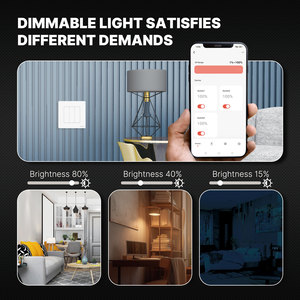 Interrupteur variateur intelligent ZigBee pour la gradation des lumières, interrupteur à bouton-poussoir 1/2/3 gang, MOES Star Ring, compatible avec Alexa et <span class=keywords><strong>Google</strong></span> Home - Product Image 3