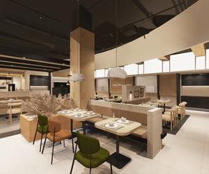 Ensemble de salle à manger moderne et écologique pour café-<span class=keywords><strong>restaurant</strong></span> de style ferme, avec chaises de salle à manger et mobilier et table commerciaux durables en marbre - Product Image 2