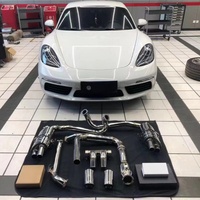 Für Porsche 718 2.0T 2.5T Komplette Auspuffanlage BOX-718-VAL2025 Wärmeisolierte Krümmer mit Mittelauslass und Klappensteuerung – Tuning-Teile