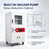 Oven Pengering Vakum Otomatis dengan Kontrol Suhu Rak Independen Pompa Terintegrasi Peralatan Laboratorium 30L