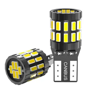 2個W5W T10LED Canbus電球エラーフリー自動トランクランプ12Vホワイトブルーレッドオレンジカラーカークリアランスパーキングライト読み取り