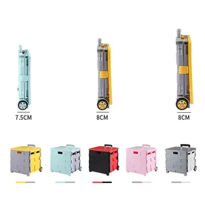 Small Mini Portable Foldable Supermarket Folding Shopping Cart Trolley For Supermarket