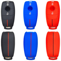 Housse de protection pour clé de voiture en silicone pour Mercedes Benz AMG Classe E C S GLC E200 E400 E63 W213 S550 S560 C260 A200