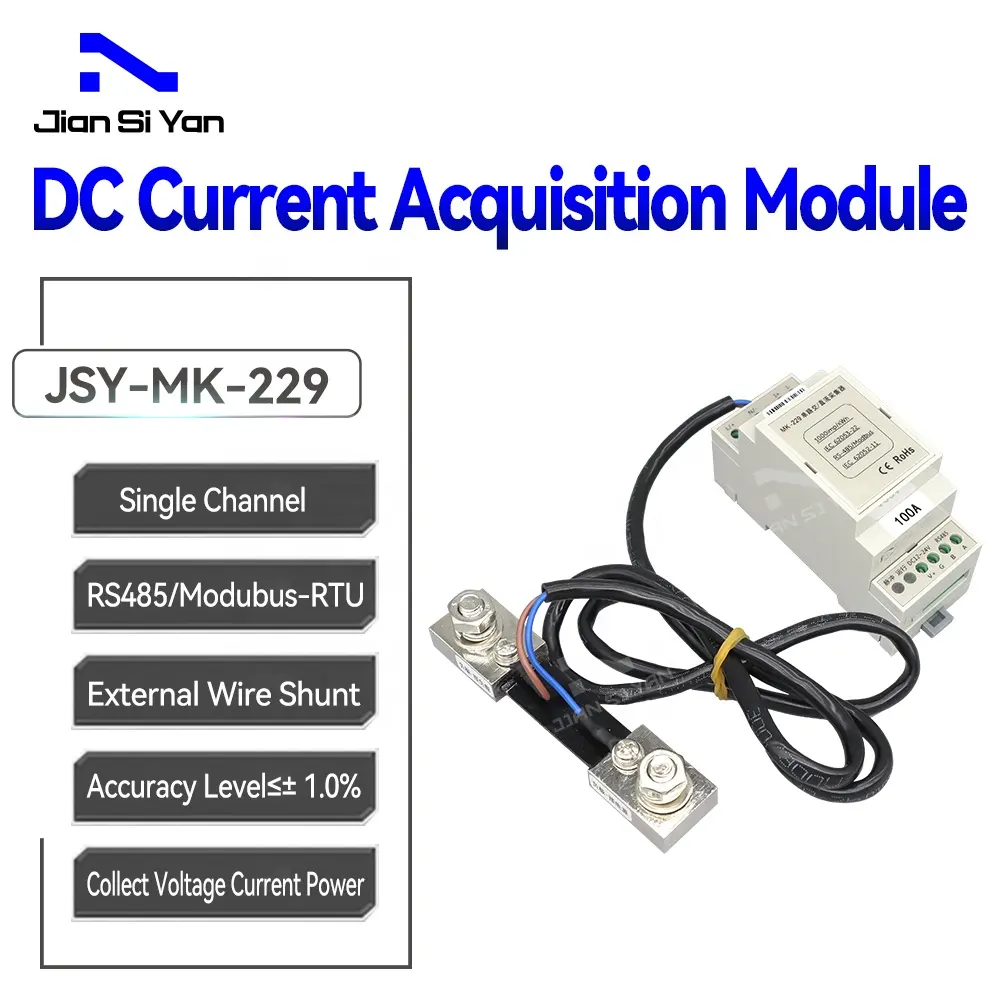 JSY-MK-229 enerji metre tek fazlı DC elektrik güç wattmetre voltmetre ampermetre dijital voltaj ölçer Din ray enerji ölçer