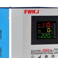 Régulateur de tension intelligent monophasé entièrement automatique 2000VA neuf avec écran LCD pour usage domestique 50Hz