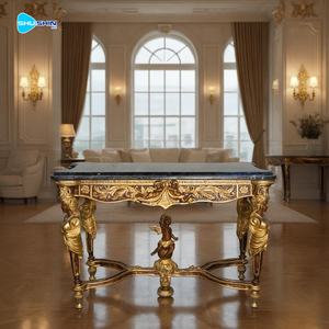 Escultura de Cabeza de León de Bronce Europeo de Lujo, Diseño de Columna Barroca, Fundición para Decoración de Sala de Estar Interior Real - Product Image 4