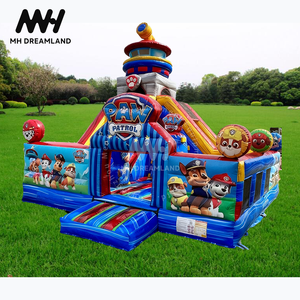 Castillo Inflable Gigante para Exteriores con Obstáculos, Pared <span class=keywords><strong>de</strong></span> Escalada y Diseño <span class=keywords><strong>de</strong></span> <span class=keywords><strong>Patrulla</strong></span> Canina, Ciudad <span class=keywords><strong>de</strong></span> Diversión para Niños y Adultos - Product Image 3