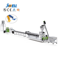 JWELL - Machine d'extrusion pour la fabrication de granulés / de pellets / de granulateurs en plastique à vis simple pour matériaux durs