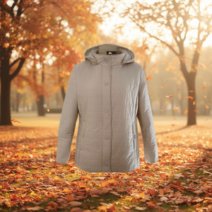 Giacca a vento reversibile da donna HDJ con cappuccio, leggera, taglie forti, lunghezza normale, tinta unita, chiusura con bottoni - Product Image 3