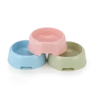 Solid Color Bulk Price Cheap Dog Bowls Treats and Food Feeder Plastic Dogs Bowls