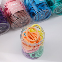 Bandes de cheveux sans couture couleur bonbon pour enfants Attaches pour cheveux et élastiques simples Accessoires pour cheveux Internet Style de célébrité pour femmes